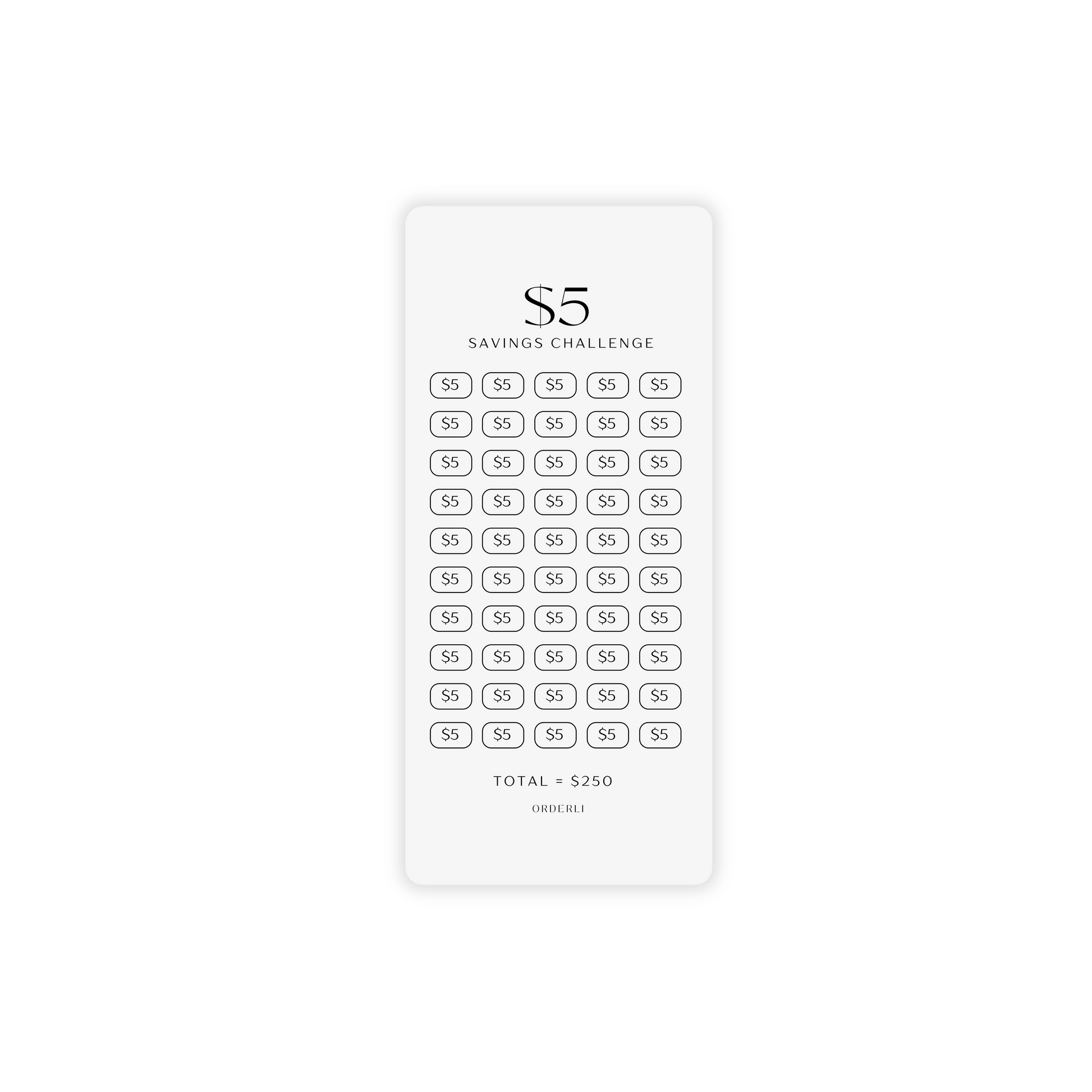 $5 Savings Challenge