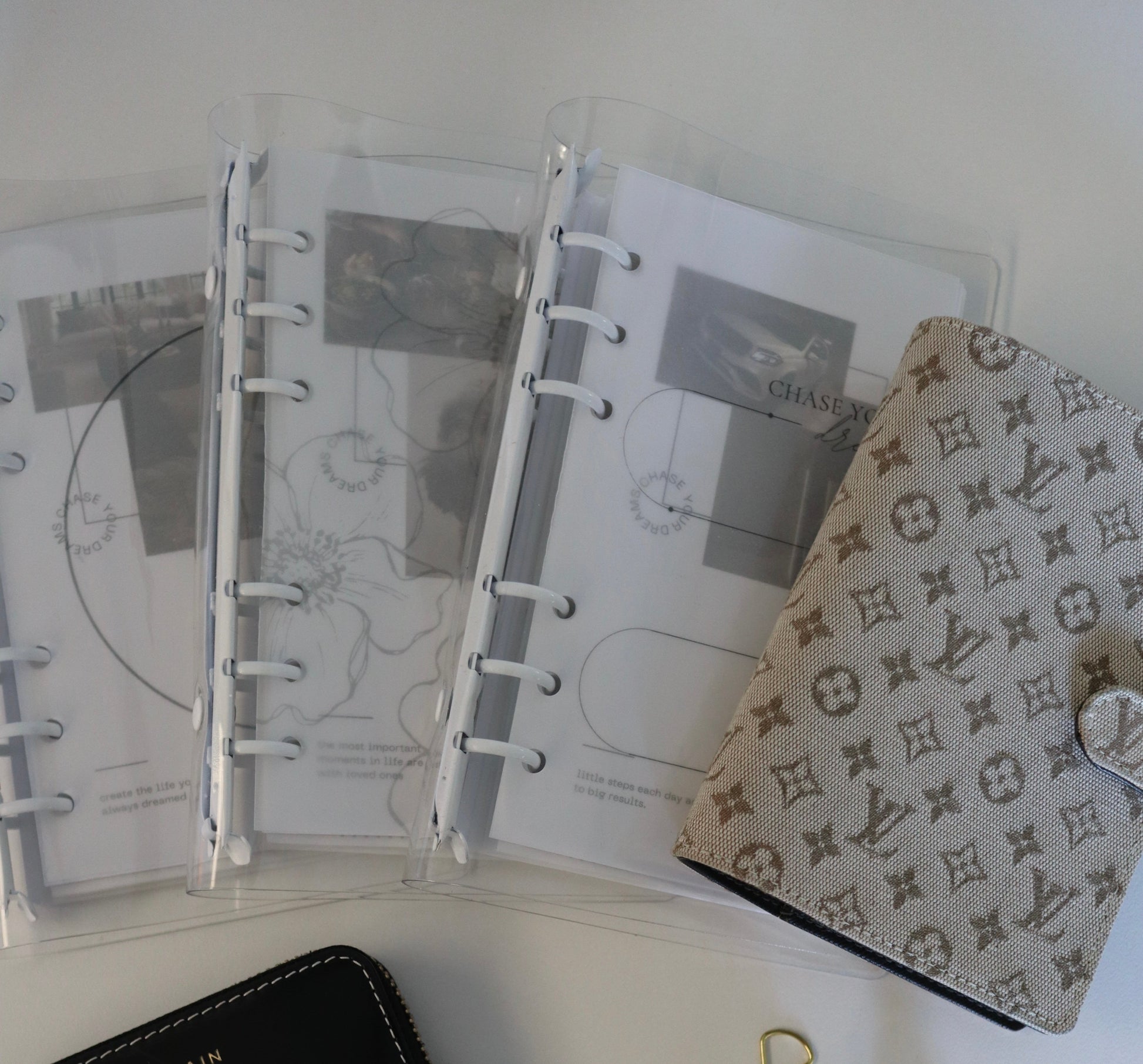Clear Binder - White Hardware