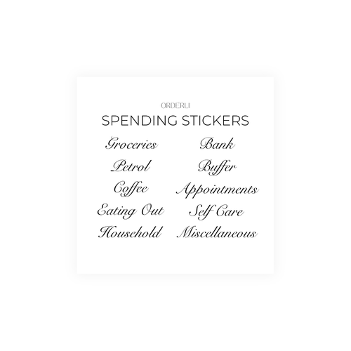 Cash Envelope Labels
