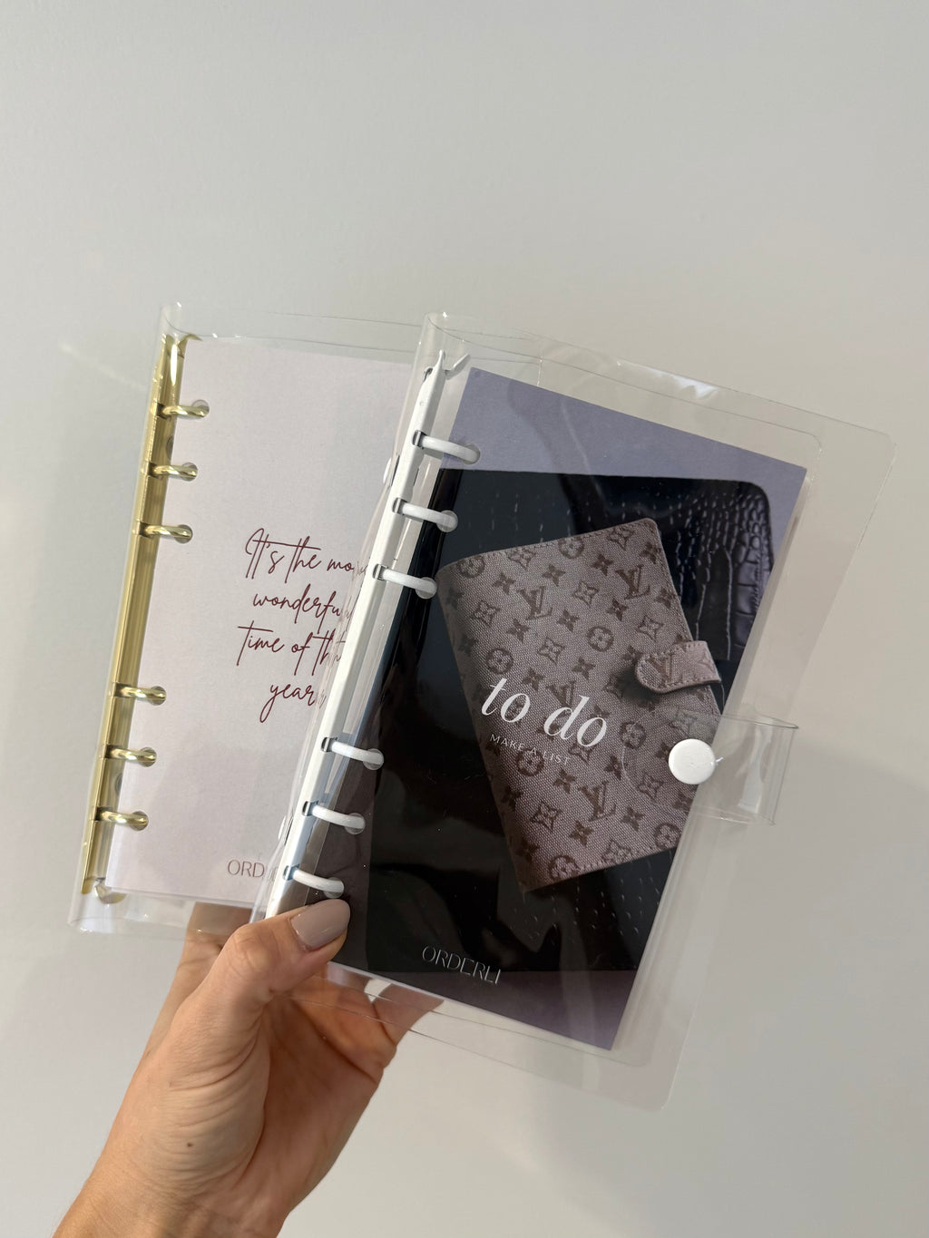 Clear Binder - White Hardware