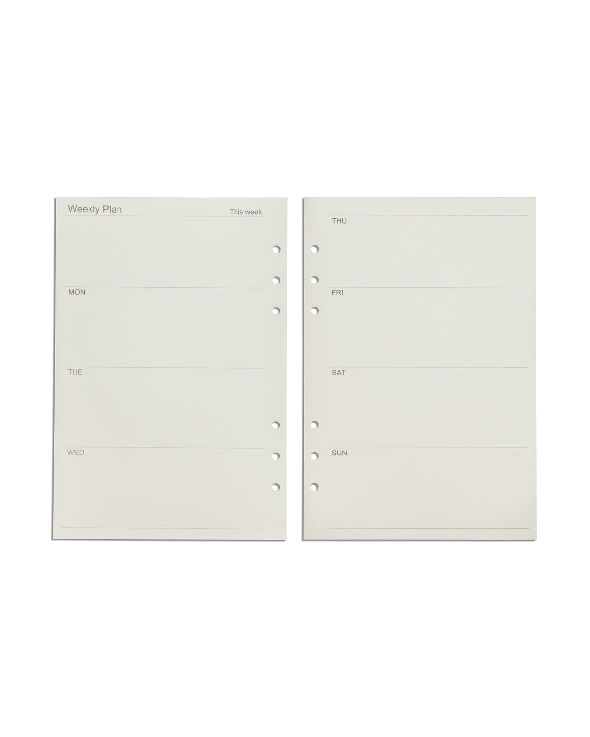 Weekly Inserts (undated)